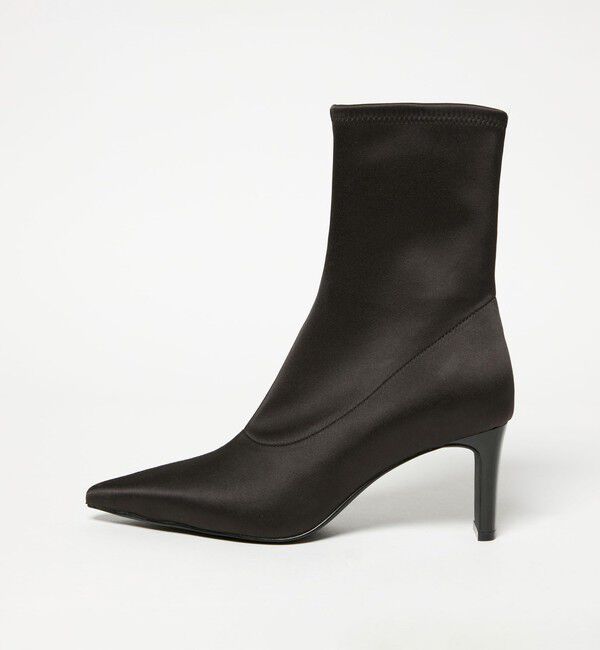 ODETTE E ODILE「＜SY＞ ポインテッドストレッチ ショートブーツ70&uarr;」|ショートブーツ|BLACK