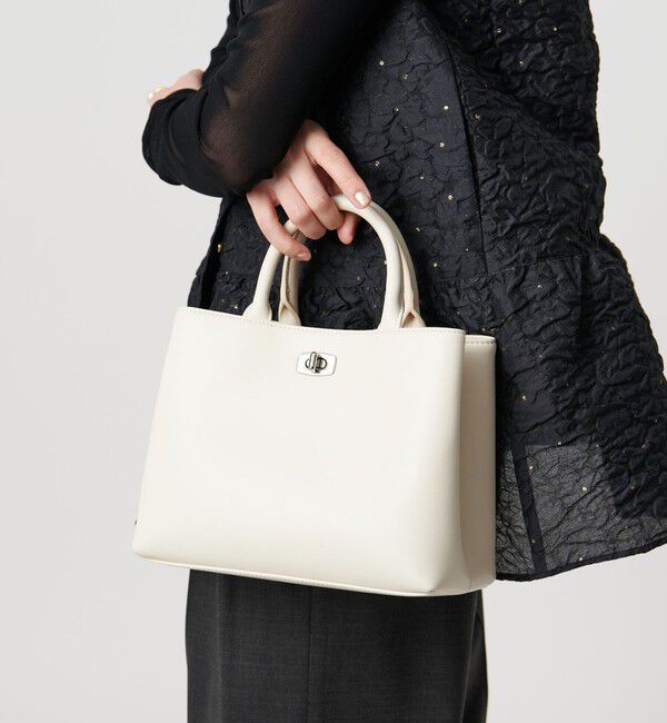 UNITED ARROWS「クラスプ スクエア ミニトートバッグ」|トートバッグ|OFF WHITE