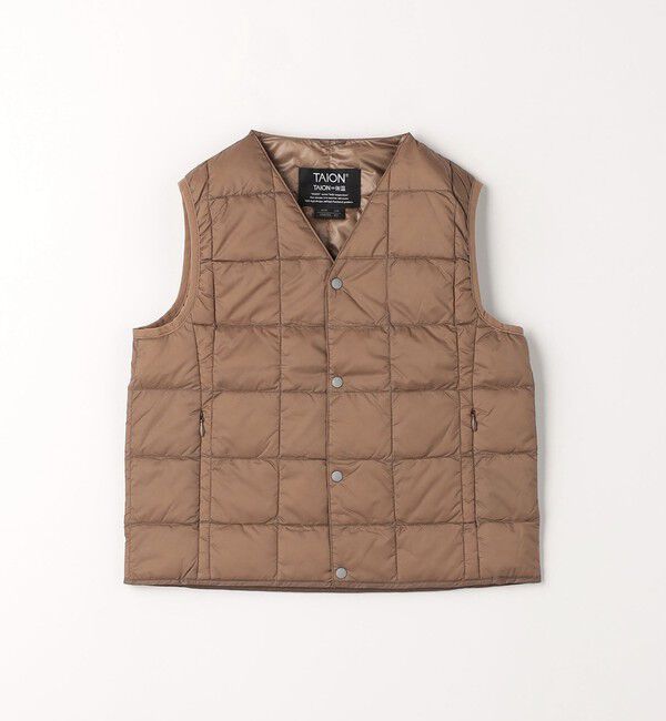 UNITED ARROWS green label relaxing「＜TAION＞ベーシック Vネックボタン インナーダウンベスト / キッズ  110cm-130cm」|ダウンベスト・ベスト|