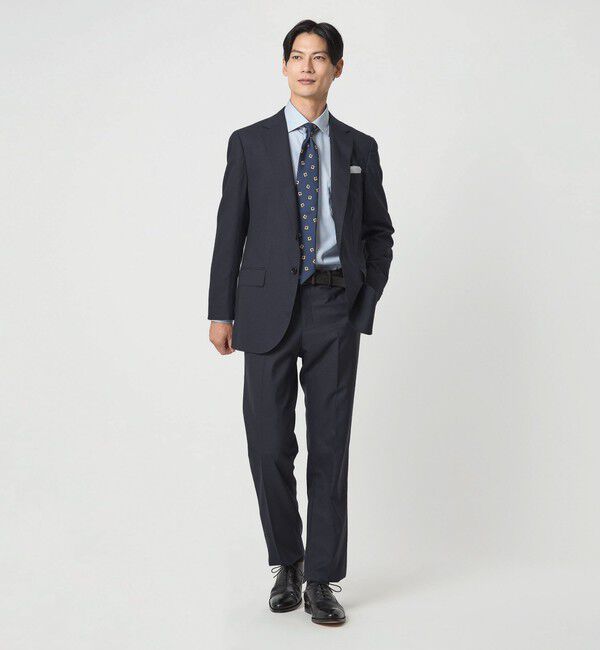 UNITED ARROWS green label relaxing「GUABELLO 組織無地 MF ノープリーツ スーツパンツ」|スーツ|