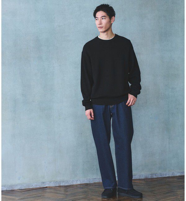 UNITED ARROWS green label relaxing「コットン アゼ クルーネック ニット」|ニット・セーター|