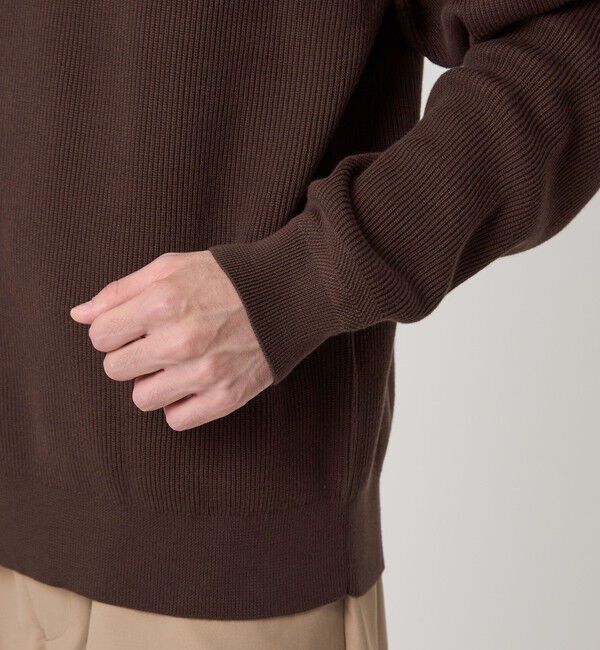 UNITED ARROWS green label relaxing「コットン アゼ クルーネック ニット」|ニット・セーター|