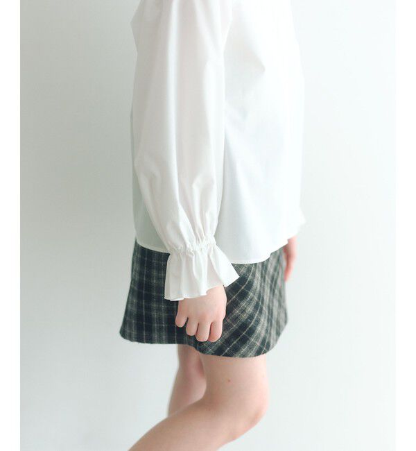 UNITED ARROWS green label relaxing「スタンドカラー フリルリボン ブラウス / キッズ 140cm-160cm」|シャツ・ブラウス|