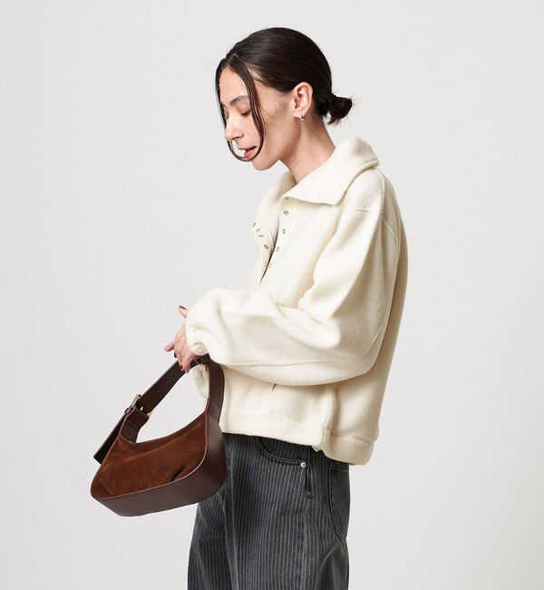 BEAUTY&YOUTH UNITED ARROWS「フリース スナップ プルオーバー」|Tシャツ・カットソー|OFF WHITE