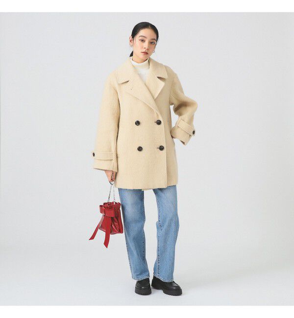 Ray BEAMS 「シャギー ダブル ハーフ コート」|その他|