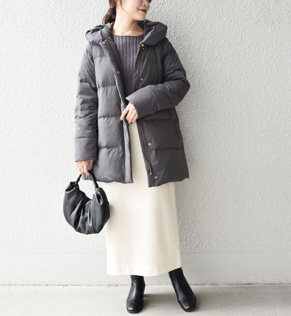 SHIPS for women「*〈手洗い可能〉ショールカラー ミディ ダウン ◇」|その他|