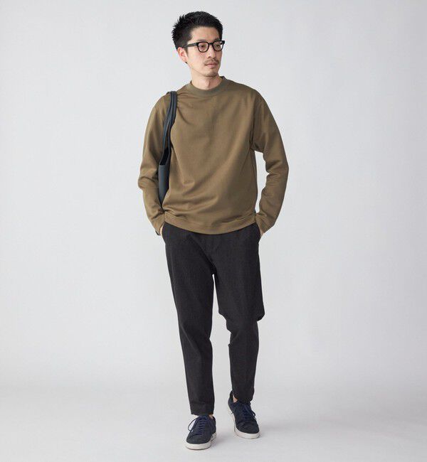 SHIPS「SHIPS:  ハイゲージ クルーネック ダンボールニット 長袖Tシャツ」|Tシャツ・カットソー|