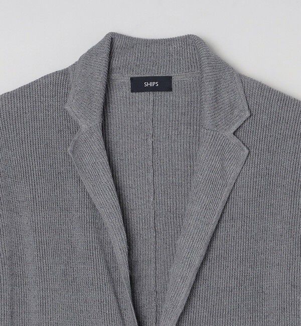 SHIPS「SHIPS: リネン ニット 2ボタン ジャケット」|テーラードジャケット|