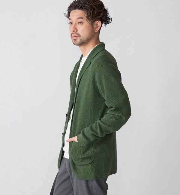 SHIPS「SHIPS: リネン ニット 2ボタン ジャケット」|テーラードジャケット|