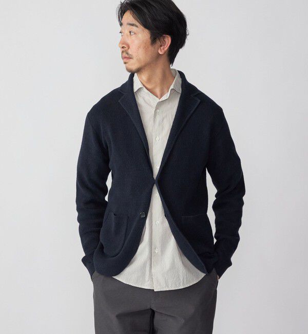 SHIPS「SHIPS: リネン ニット 2ボタン ジャケット」|テーラードジャケット|
