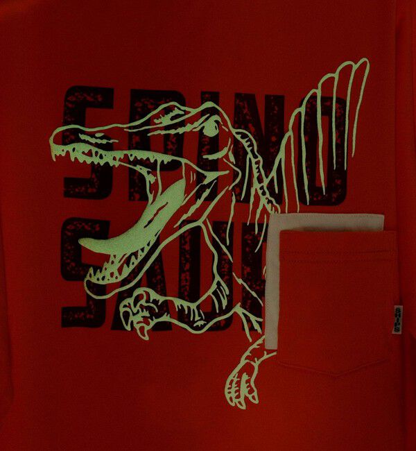 SHIPS KIDS「SHIPS KIDS:145～160cm / 恐竜 蓄光 プリント 長袖 TEE」|Tシャツ・カットソー|