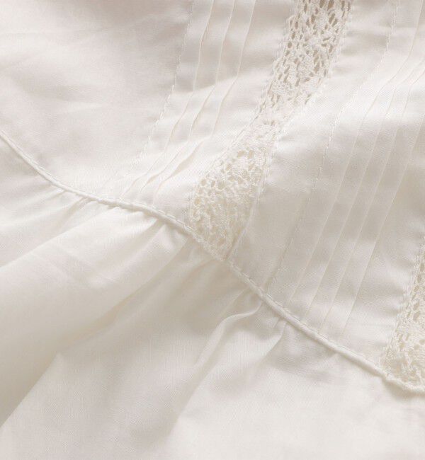 SHIPS KIDS「SHIPS KIDS:100～130cm / レース ピンタック 長袖 ブラウス」|シャツ・ブラウス|