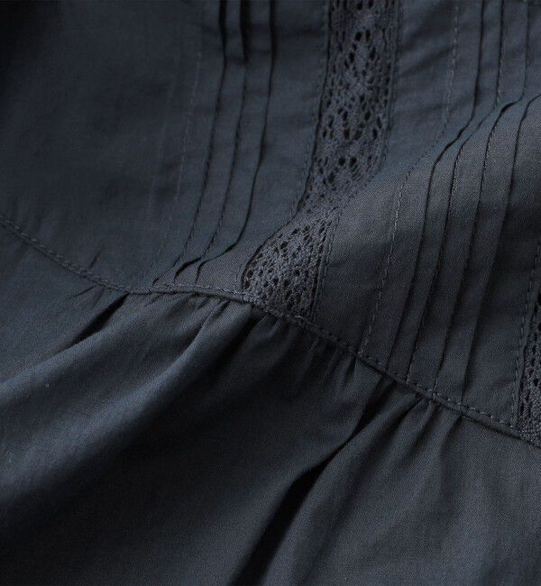 SHIPS KIDS「SHIPS KIDS:100～130cm / レース ピンタック 長袖 ブラウス」|シャツ・ブラウス|