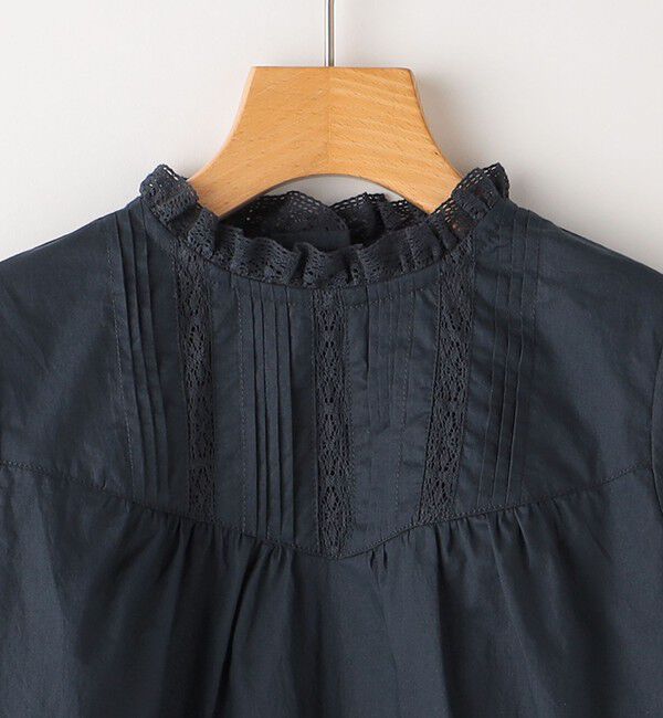 SHIPS KIDS「SHIPS KIDS:100～130cm / レース ピンタック 長袖 ブラウス」|シャツ・ブラウス|