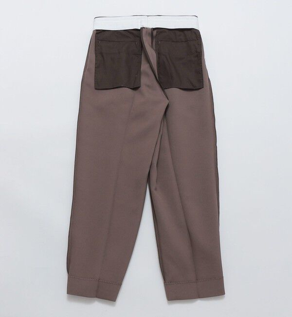 SHIPS「SHIPS: トリプルクロス ワンタック ワイド テーパード パンツ」|チノ|
