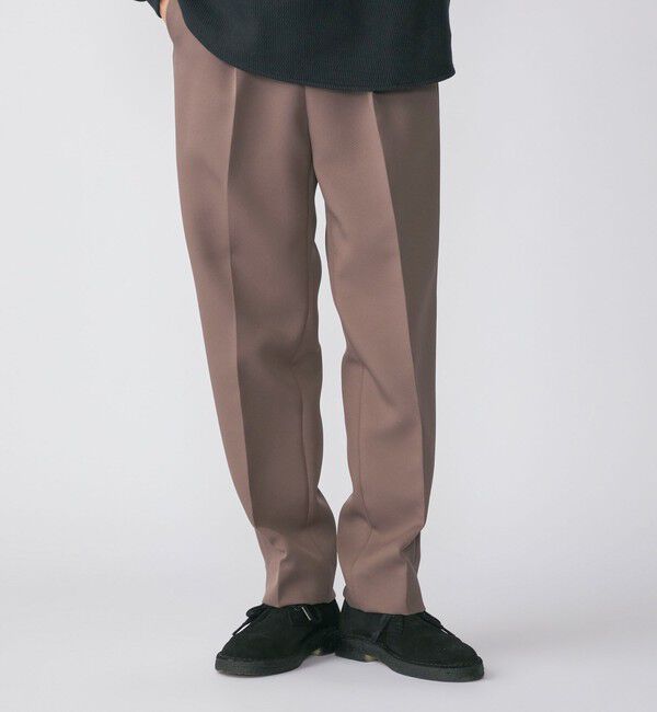 SHIPS「SHIPS: トリプルクロス ワンタック ワイド テーパード パンツ」|チノ|