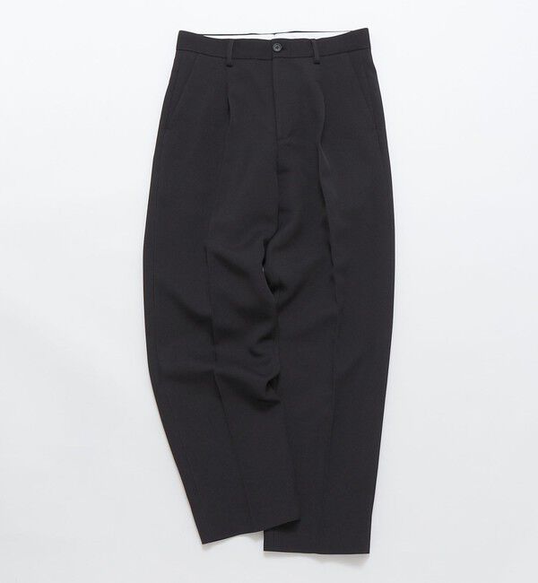 SHIPS「SHIPS: トリプルクロス ワンタック ワイド テーパード パンツ」|チノ|