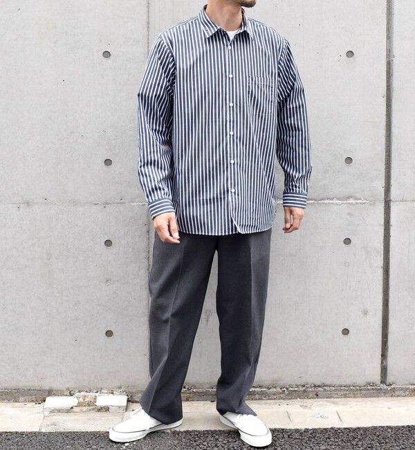 SHIPS any「SHIPS any: ストライプ / ソリッド リラックス レギュラーカラー シャツ 24SS◇」|シャツ・ブラウス|