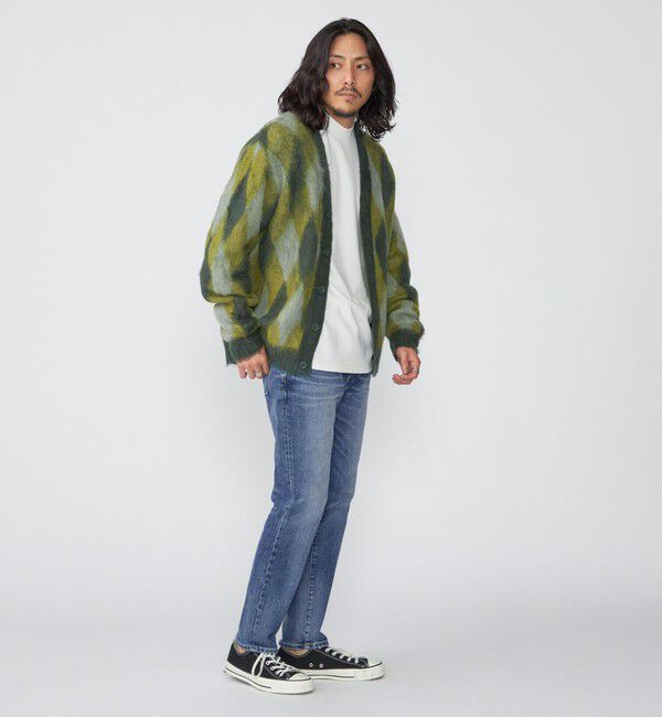 SHIPS「SHIPS: モヘヤ アーガイル Vネック ニット カーディガン」|カーディガン|