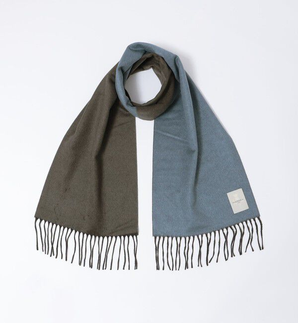 SHIPS「【SHIPS別注】PIACENZA: シルク カシミヤ リバーシブル マフラー」|マフラー|ブルー系