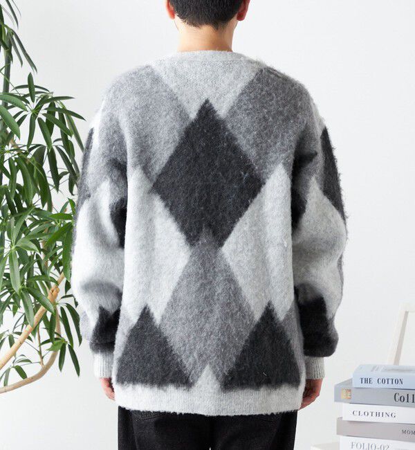 SHIPS any「SHIPS any: シャギー パターン ユニセックス ニット カーディガン 23AW◇」|カーディガン|