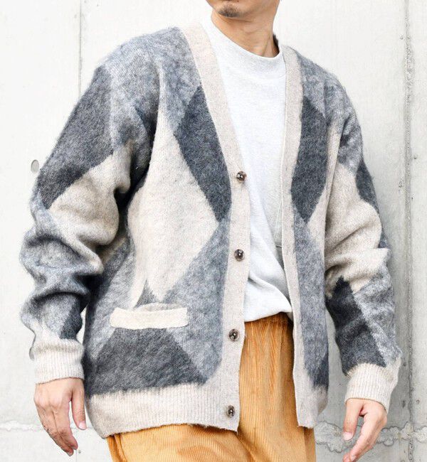 SHIPS any「SHIPS any: シャギー パターン ユニセックス ニット カーディガン 23AW◇」|カーディガン|