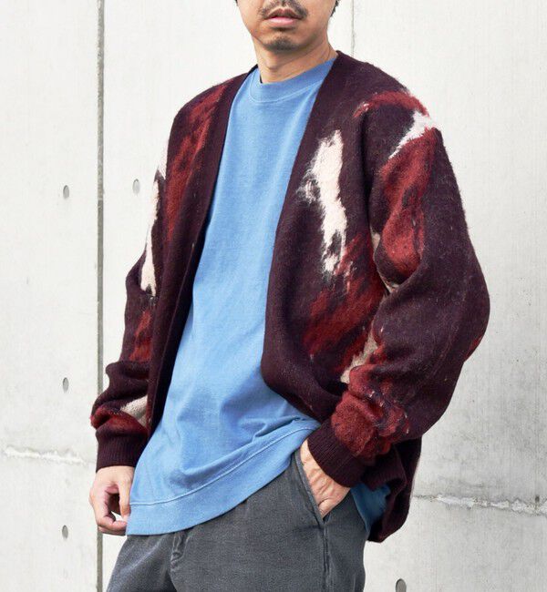 SHIPS any「SHIPS any: シャギー パターン ユニセックス ニット カーディガン 23AW◇」|カーディガン|