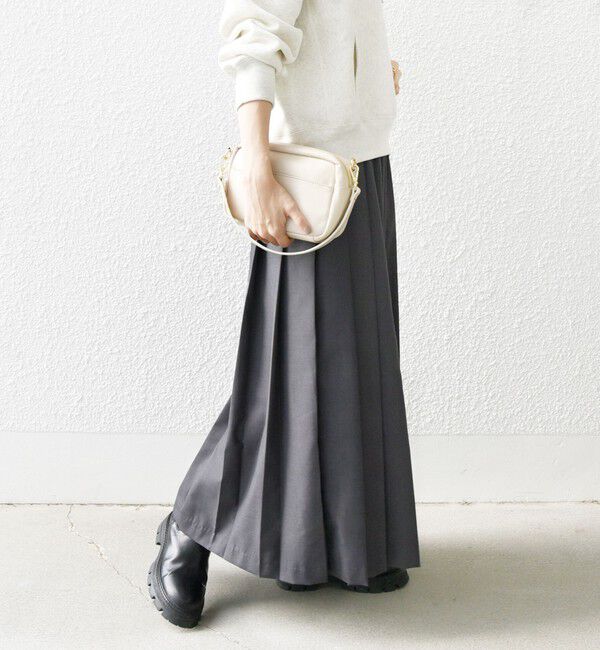 SHIPS any「SHIPS any: ウーステッド ワイド プリーツ マキシ スカート 2」|スカート|