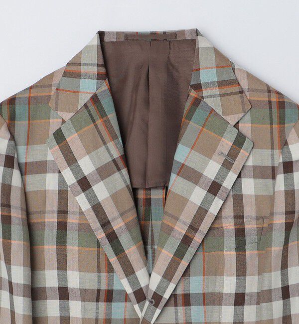 SHIPS「SHIPS: FOX BROTHERS社製生地 ラグジュアリー マドラスチェック ジャケット」|テーラードジャケット|