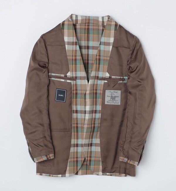 SHIPS「SHIPS: FOX BROTHERS社製生地 ラグジュアリー マドラスチェック ジャケット」|テーラードジャケット|