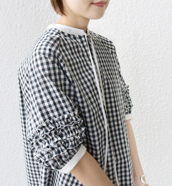 SHIPS for women「【WEB限定】〈手洗い可能〉袖 フリル デザイン ブラウス」|シャツ・ブラウス|