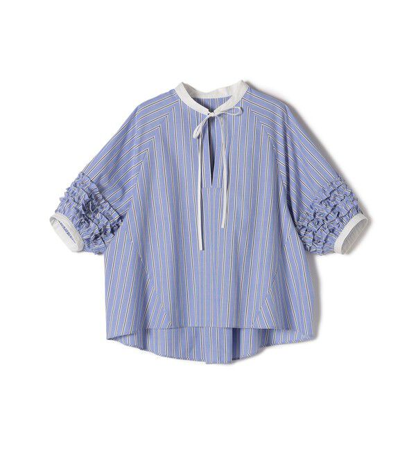 SHIPS for women「【WEB限定】〈手洗い可能〉袖 フリル デザイン ブラウス」|シャツ・ブラウス|