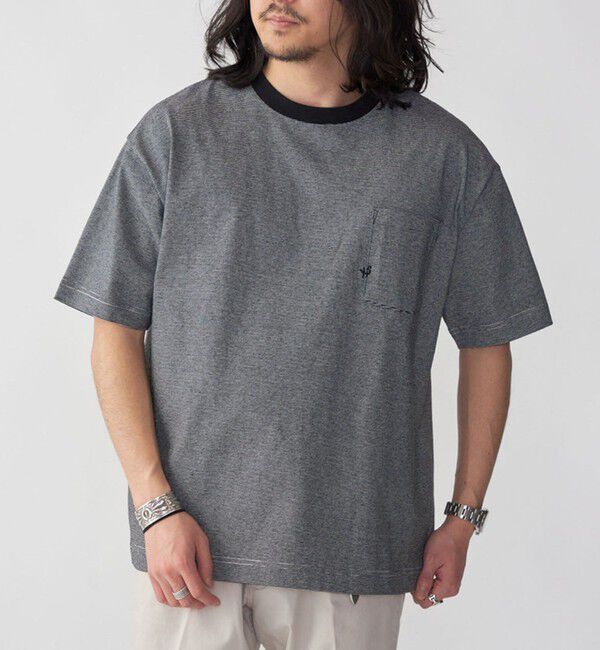 SHIPS「【WEB限定】SHIPS:〈汗染み防止加工〉ワンポイントロゴ ビッグシルエットヘビーウェイトTシャツ」|Tシャツ・カットソー|チャコールグレー