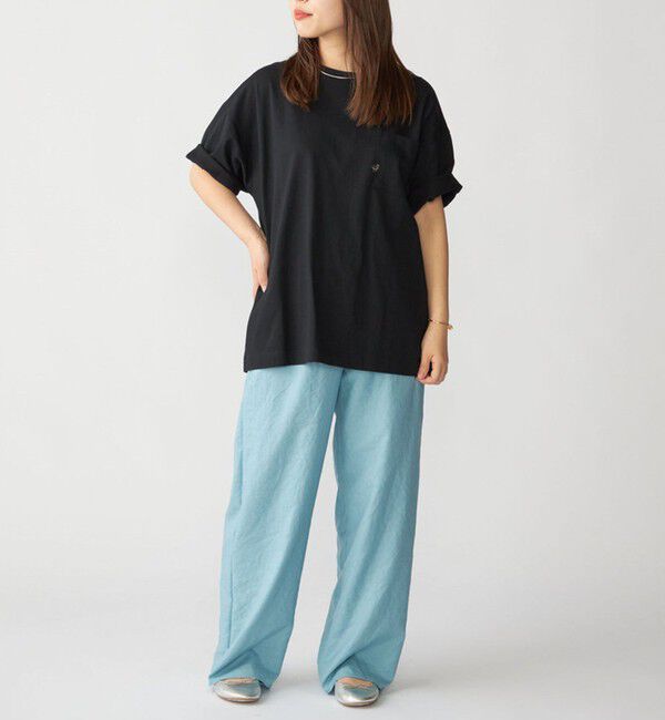 SHIPS「【WEB限定】SHIPS:〈汗染み防止加工〉ワンポイントロゴ ビッグシルエットヘビーウェイトTシャツ」|Tシャツ・カットソー|