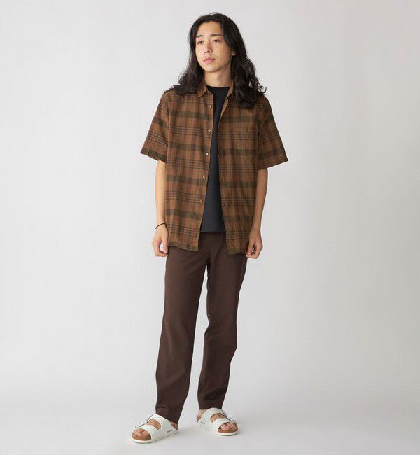 SHIPS「SHIPS: インド マドラスチェック レギュラーカラー ショートスリーブ シャツ」|シャツ・ブラウス|