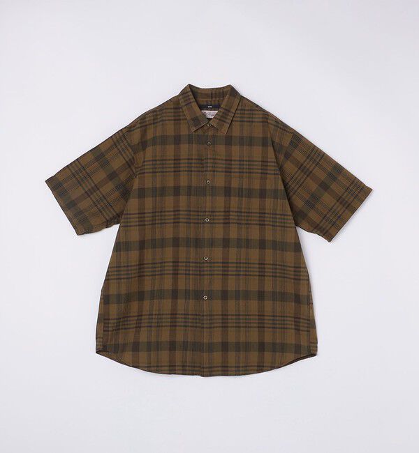 SHIPS「SHIPS: インド マドラスチェック レギュラーカラー ショートスリーブ シャツ」|シャツ・ブラウス|
