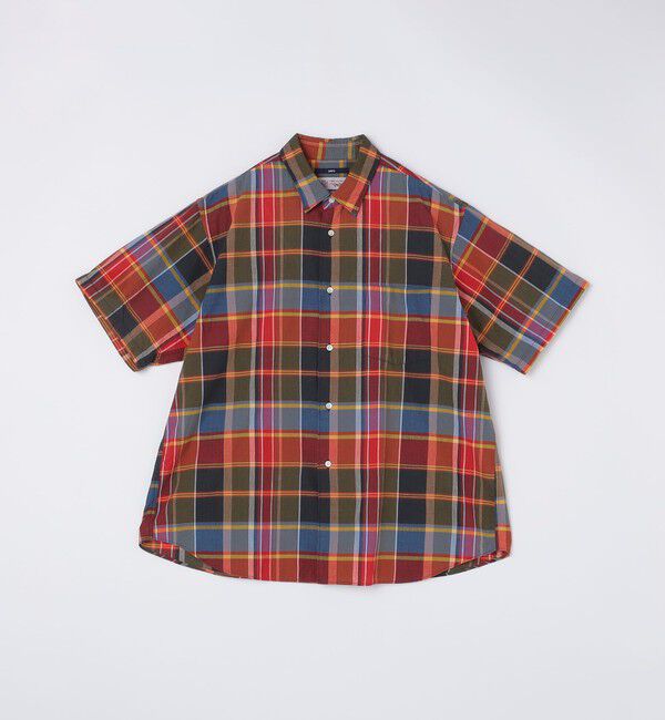 SHIPS「SHIPS: インド マドラスチェック レギュラーカラー ショートスリーブ シャツ」|シャツ・ブラウス|