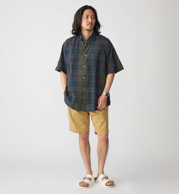 SHIPS「SHIPS: インド マドラスチェック レギュラーカラー ショートスリーブ シャツ」|シャツ・ブラウス|