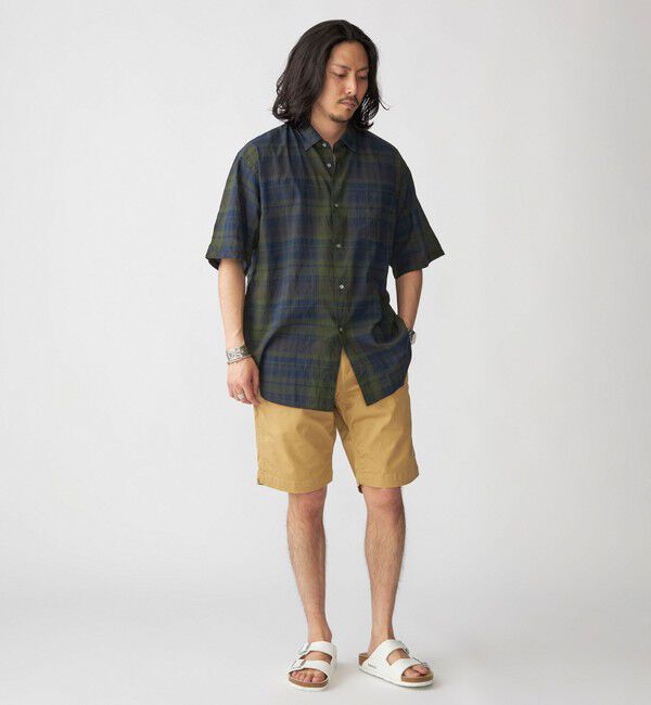 SHIPS「SHIPS: インド マドラスチェック レギュラーカラー ショートスリーブ シャツ」|シャツ・ブラウス|