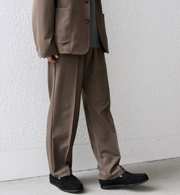 SHIPS any「SHIPS any:〈洗濯機可能〉ストレッチ ナイロン クリース イージーパンツ (セットアップ対応)◇」|チノ|ブラウン