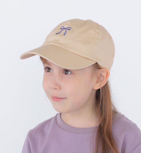 SHIPS KIDS「SHIPS KIDS:リボン モチーフ キャップ」|キャップ・キャスケット|ベージュ