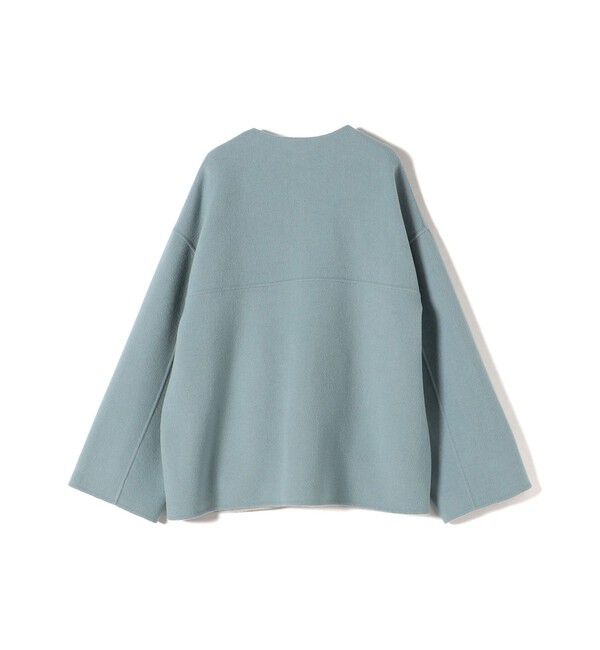 SHIPS for women「リバー ファー ポケット コート」|ノーカラーコート|