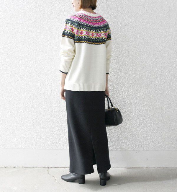 SHIPS any「SHIPS any:〈手洗い可能〉フェアアイル クルーネック ニット カーディガン」|カーディガン|