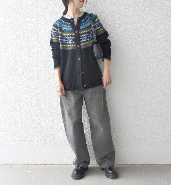 SHIPS any「SHIPS any:〈手洗い可能〉フェアアイル クルーネック ニット カーディガン」|カーディガン|