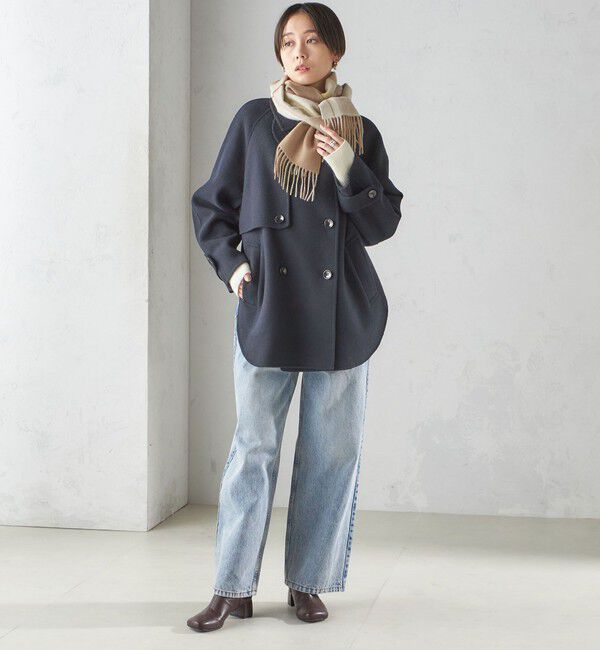 SHIPS for women「チェック カシミヤ リバーシブル マフラー」|マフラー|