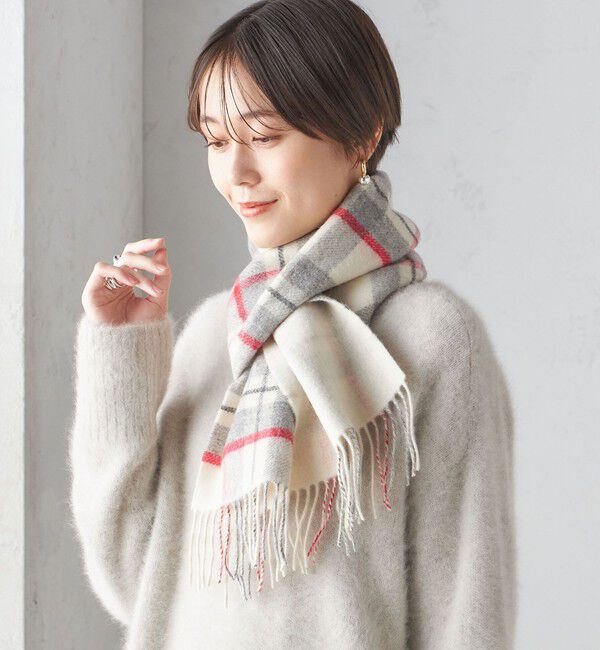 SHIPS for women「チェック カシミヤ リバーシブル マフラー」|マフラー|