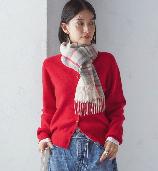 SHIPS for women「チェック カシミヤ リバーシブル マフラー」|マフラー|