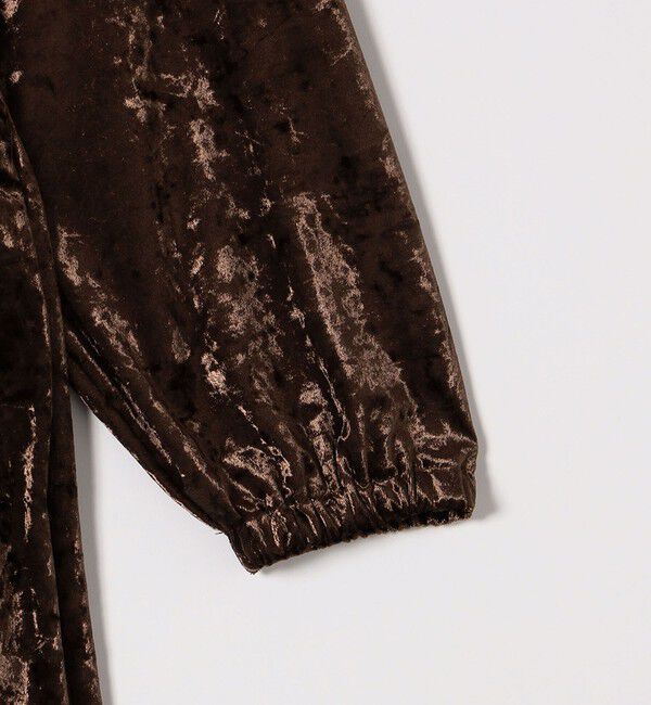 SHIPS any「SHIPS any:〈手洗い可能〉クラッシュ ベロア ボリュームスリーブ ワンピース」|ワンピース|