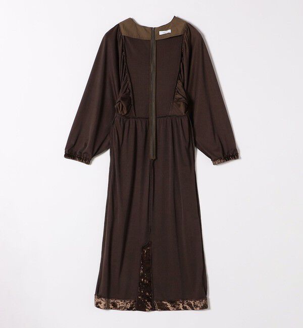 SHIPS any「SHIPS any:〈手洗い可能〉クラッシュ ベロア ボリュームスリーブ ワンピース」|ワンピース|