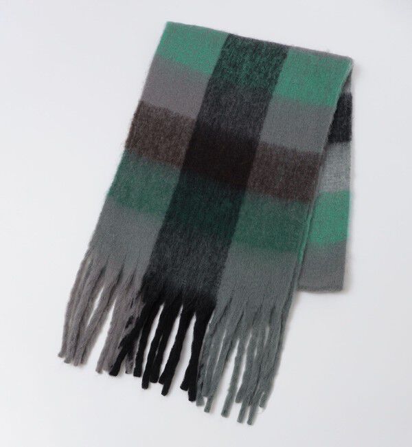 SHIPS「【WEB限定】SHIPS:〈洗濯機可能〉ボリューム マフラー (ブロックチェック)」|マフラー|